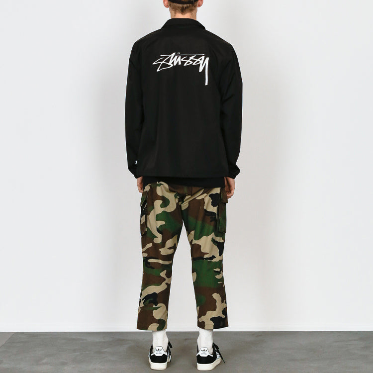 Stussy Unisex Printing Coach Jacket Black 115394-0001