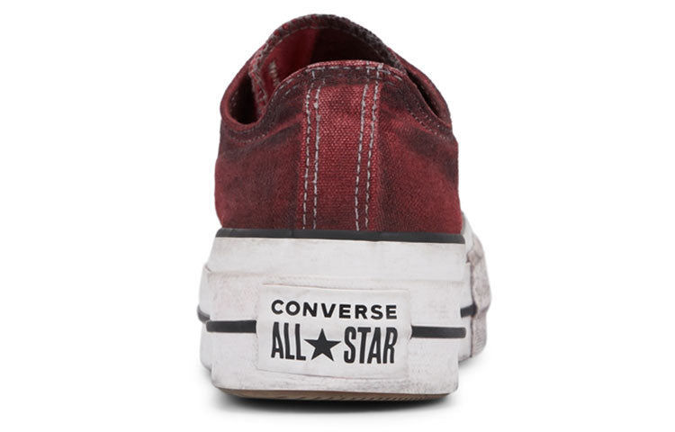 (WMNS) Converse Italian Crafted Dye Chuck Taylor All Star Platform Low Top Retro 'Red White' 566471C