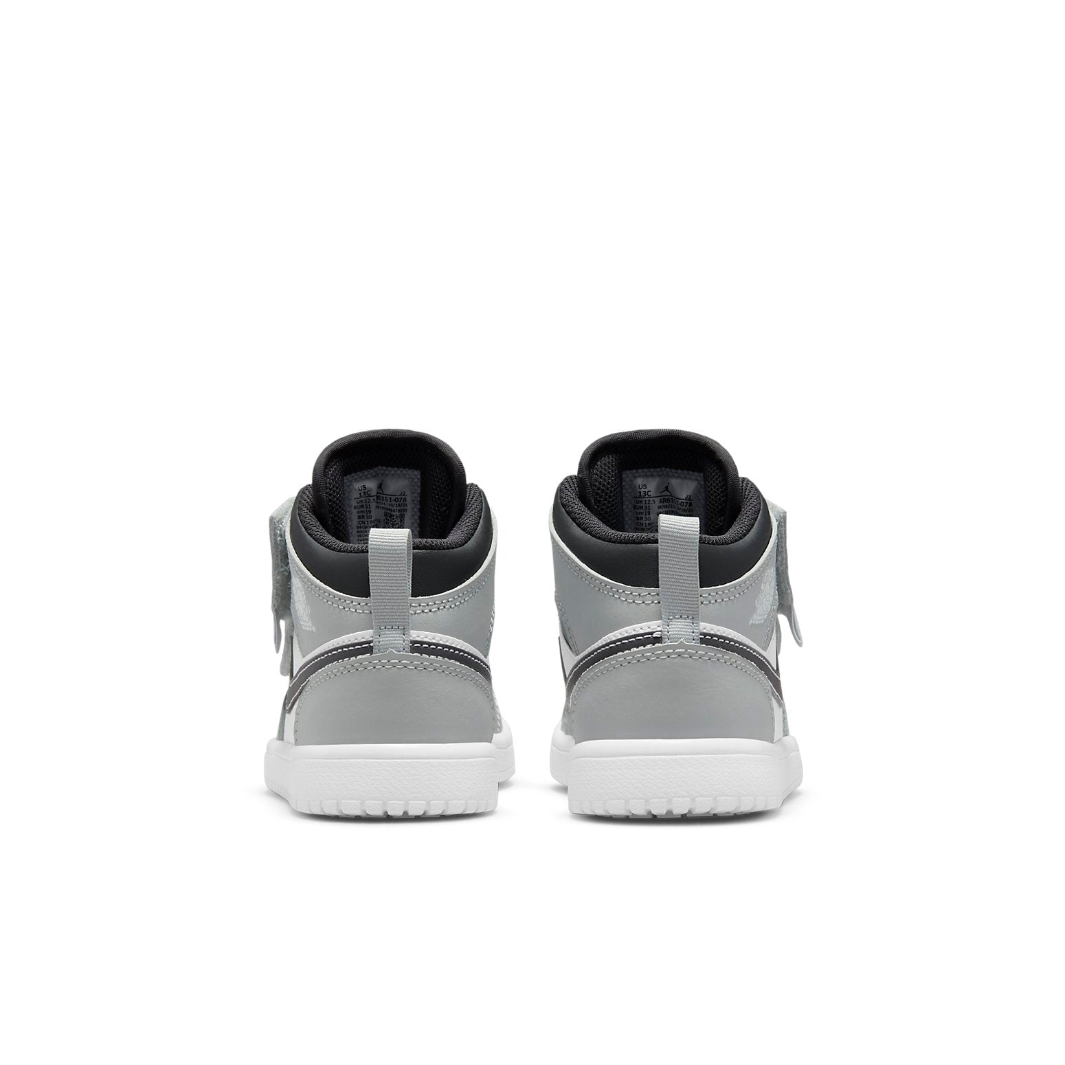 (PS) Air Jordan 1 Mid 'Grey Black White' AR6351-078