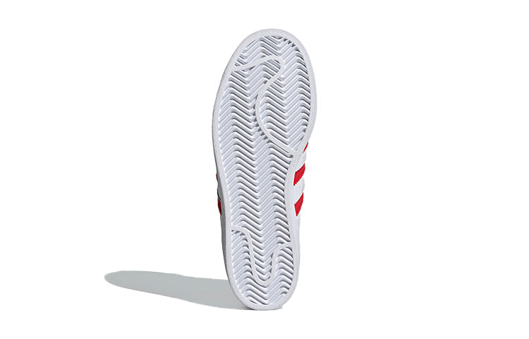 (GS) adidas Superstar J 'White Vivid Red' FY2569
