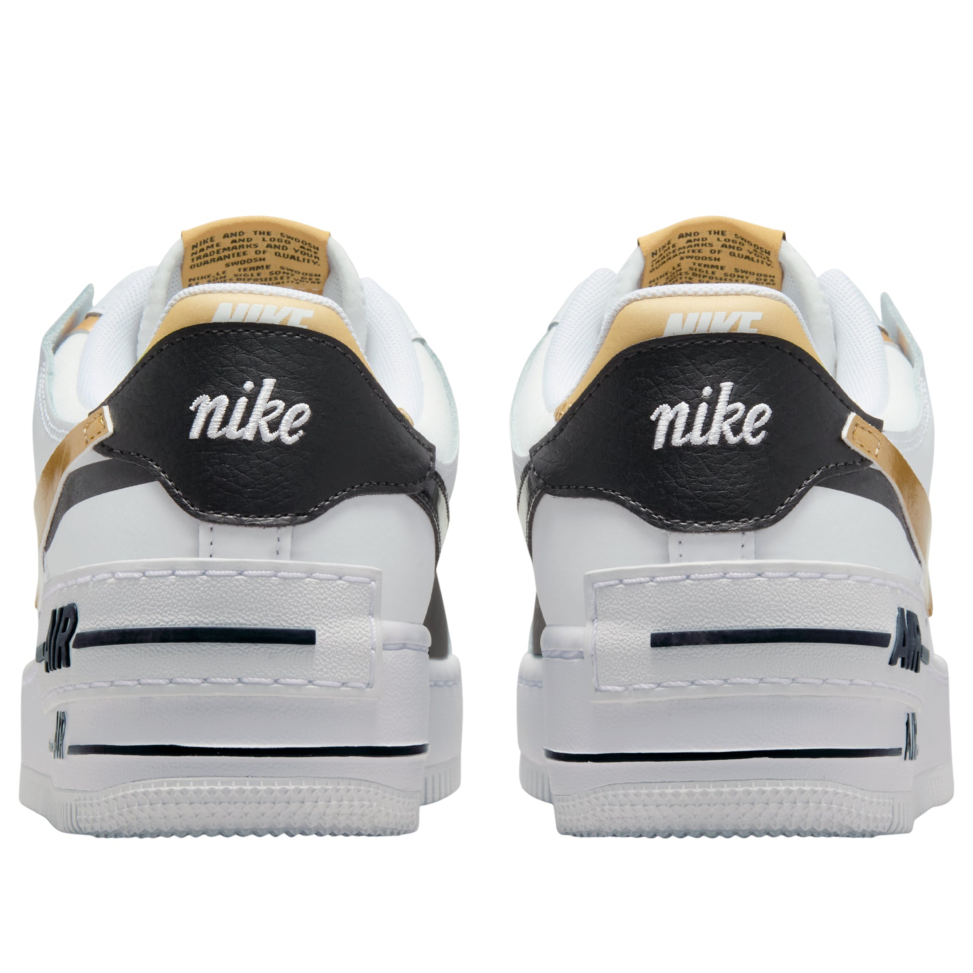 (WMNS) Nike Air Force 1 Shadow 'White Black Metallic Gold' CI0919-125