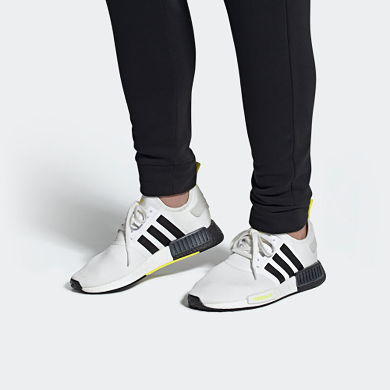 adidas NMD_R1 STLT Primeknit 'White Black Bright Yellow' FV2549