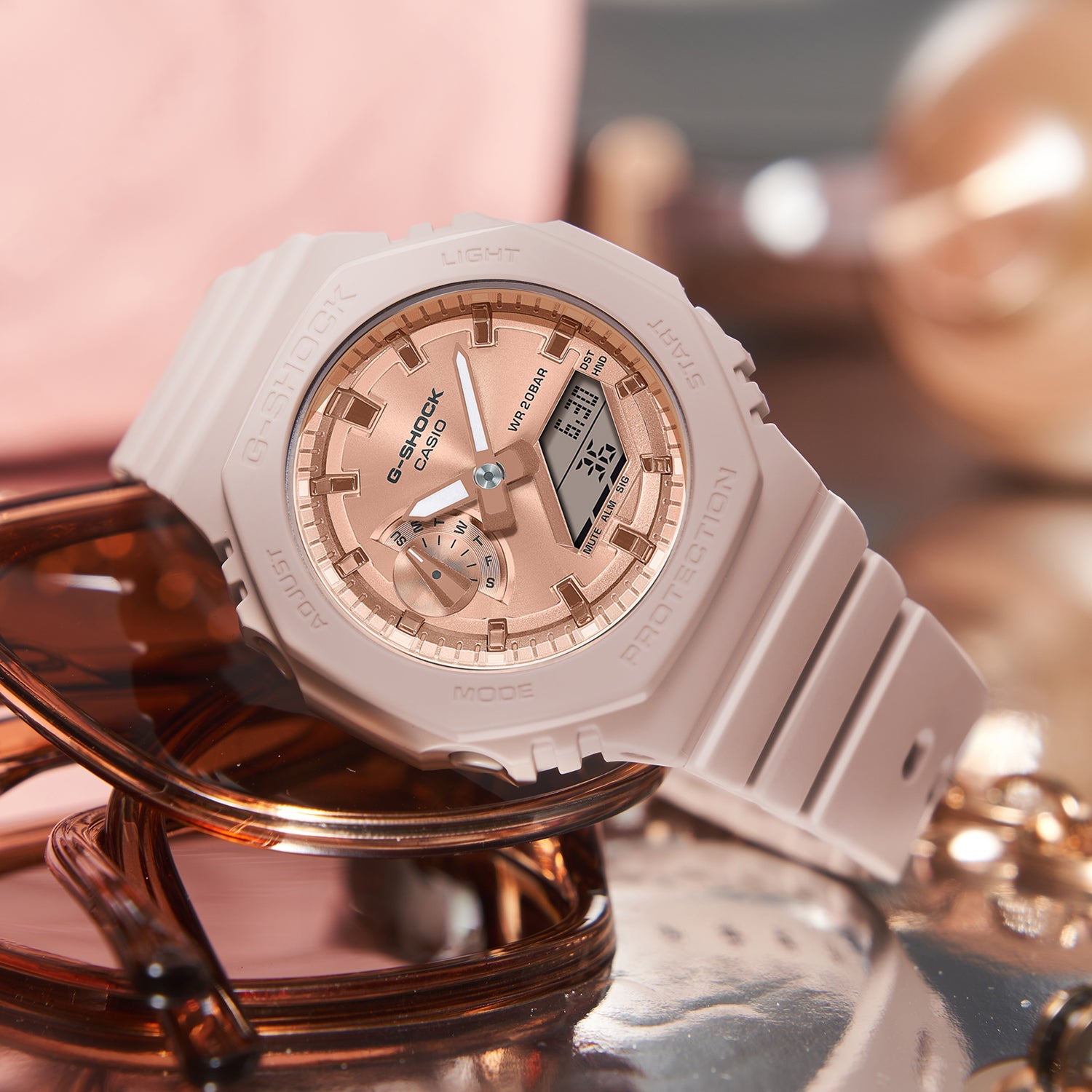 (WMNS) CASIO G-Shock Digital-Analog 'Pale Pink' GMA-S2100MD