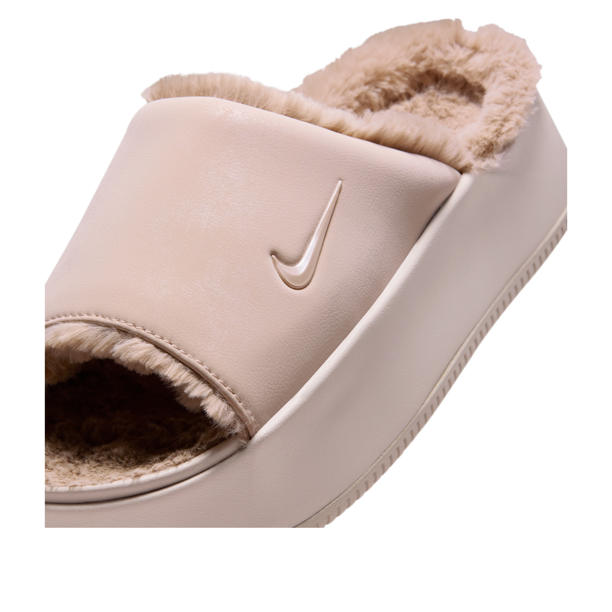(WMNS) Nike Calm Elevation Fur Slide 'Silt Red Malt' IO0496-600