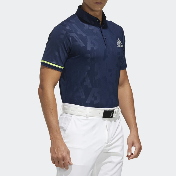 Men's adidas S/S Polo Golf Sports Short Sleeve polo Navy Blue FJ3830