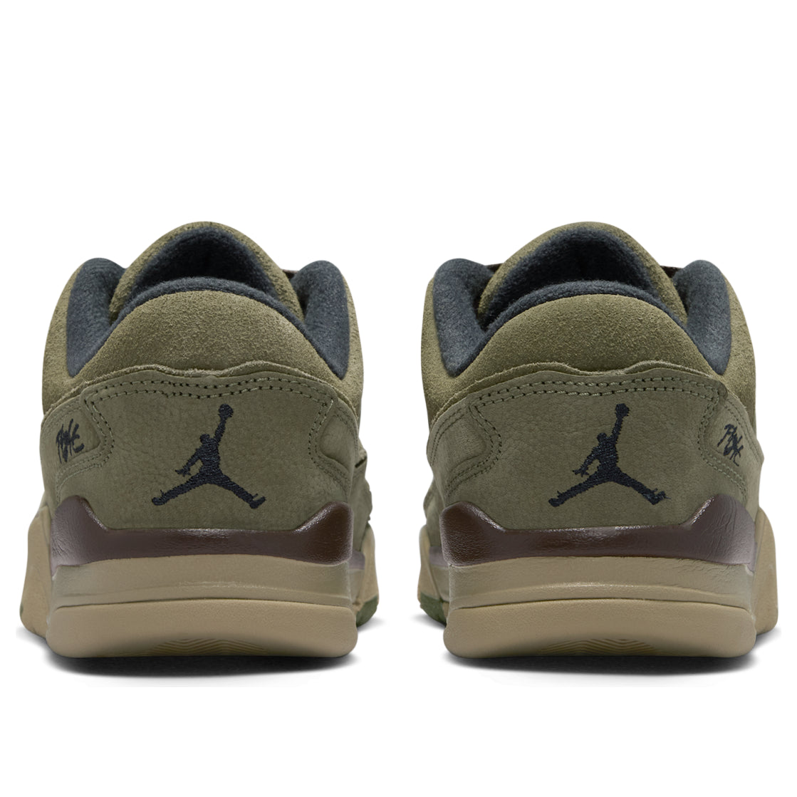 (GS)  Air Jordan Flight Court 'Medium Olive Baroque Brown' HF3333-202