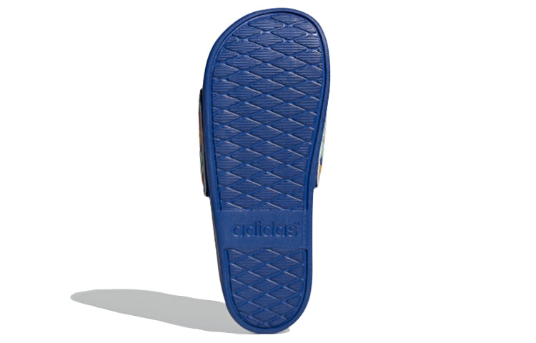 (WMNS) adidas Adilette Comfort 'Farm Rio Prints - Black Royal Blue' FW7255