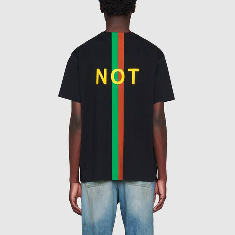 Gucci Fake/Not Print Oversize T-Shirt 'Black' 616036-XJCXX-1082