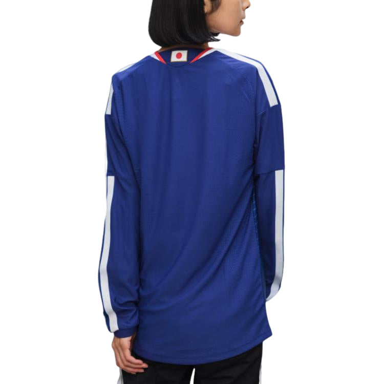 adidas Japan National Football Team 2026 Home Authentic Long Sleeve Jersey Asia Sizing 'Japan Blue Ash Blue' JZ9681