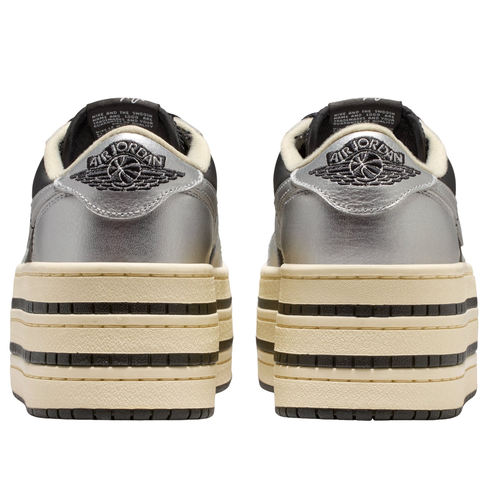 (WMNS) Air Jordan 1 Triple Srack 'Metallic Silver Muslin Black' HV8288-001