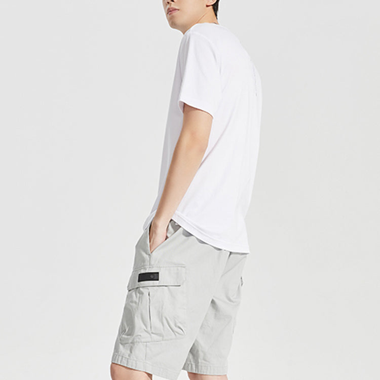 Li-Ning BADFIVE Series Basketball Sports Short Sleeve White AHSQ237-4