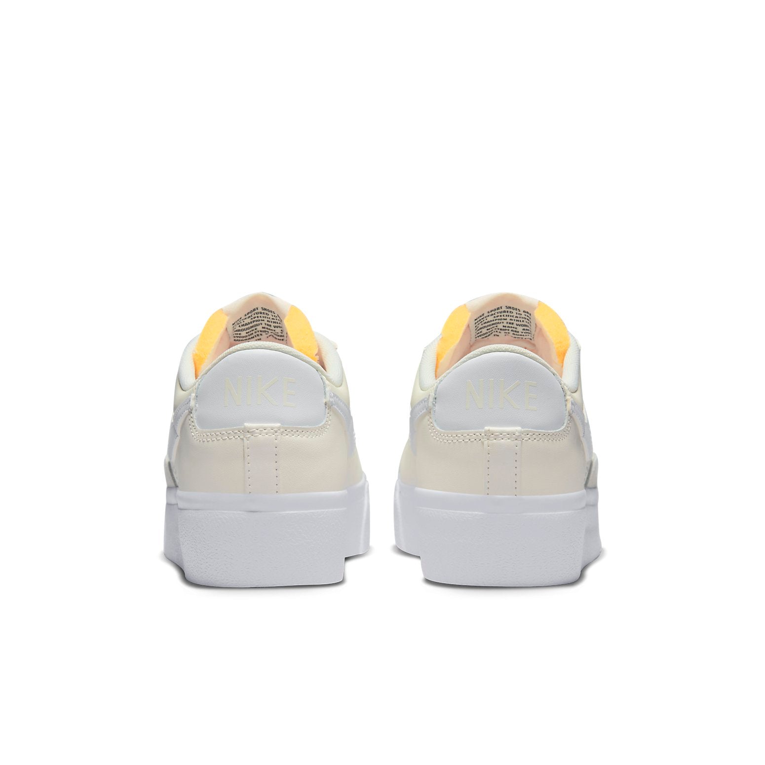 (WMNS) Nike Blazer Low Platform Classic Casual Skateboarding Shoes Yellow White DJ0292-108