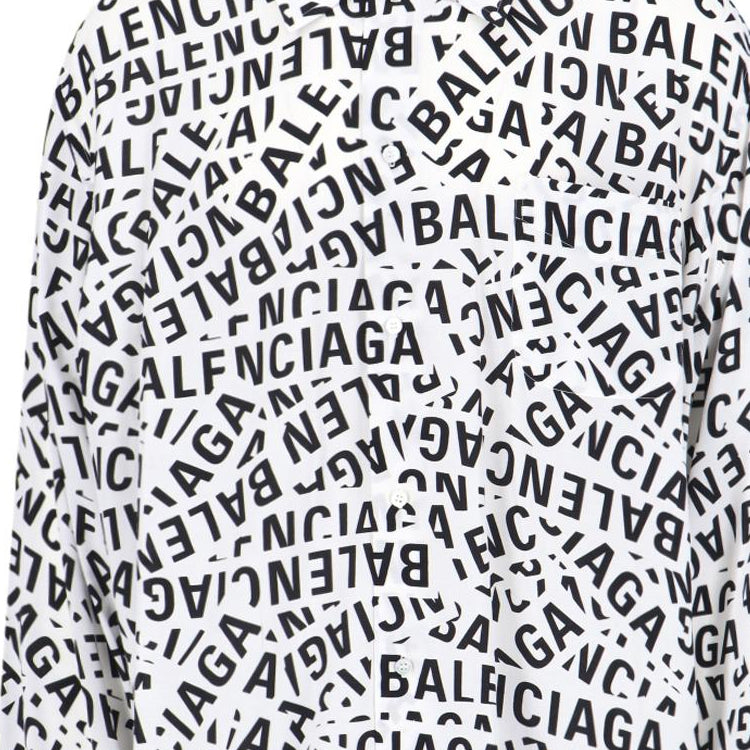 Balenciaga Logo Strips Minimal Shirt 'White' 681812TML219040
