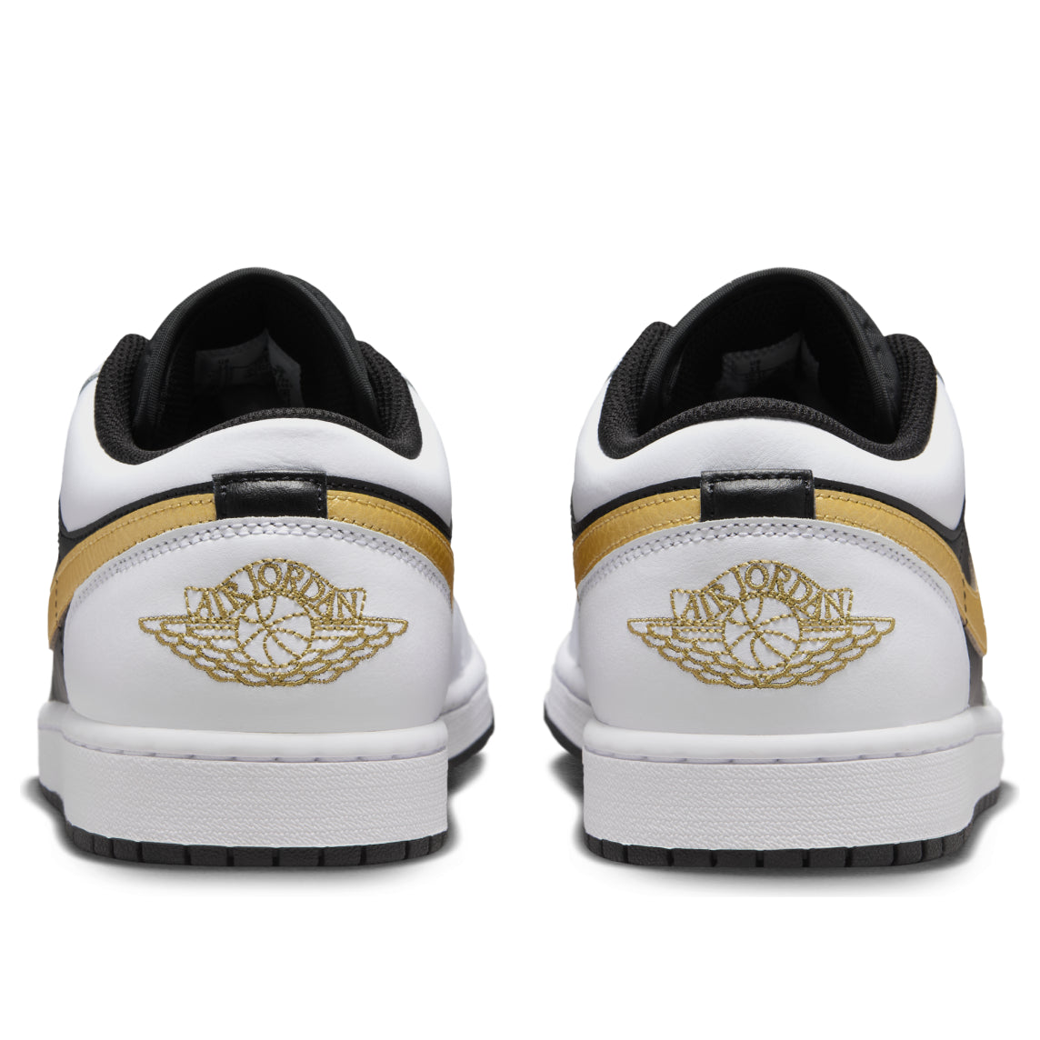 Air Jordan 1 Low 'White Black Metallic Gold Swoosh' 553558-172