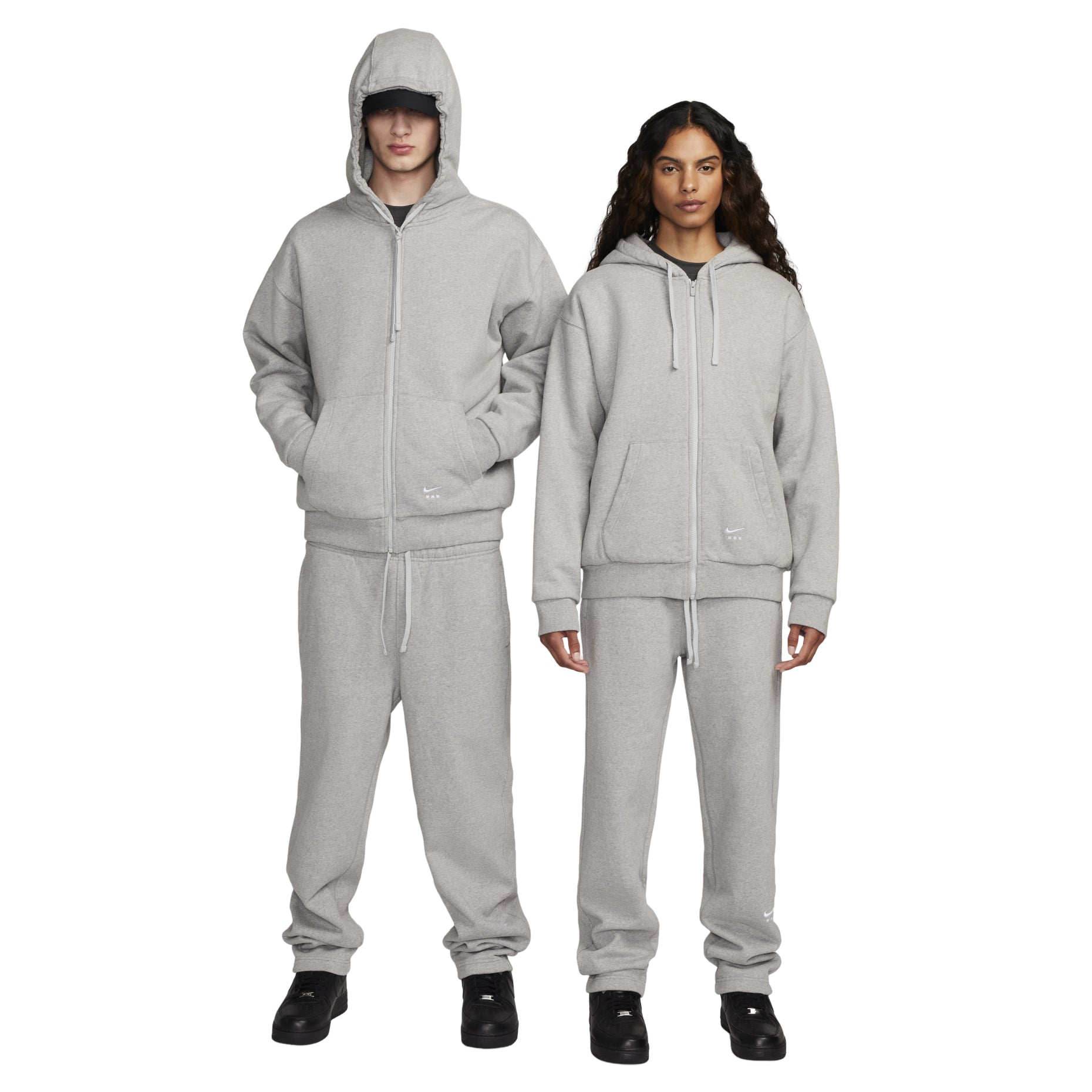 Nike x MMW Full-Zip Fleece Hoodie 'Grey' DR5364-050