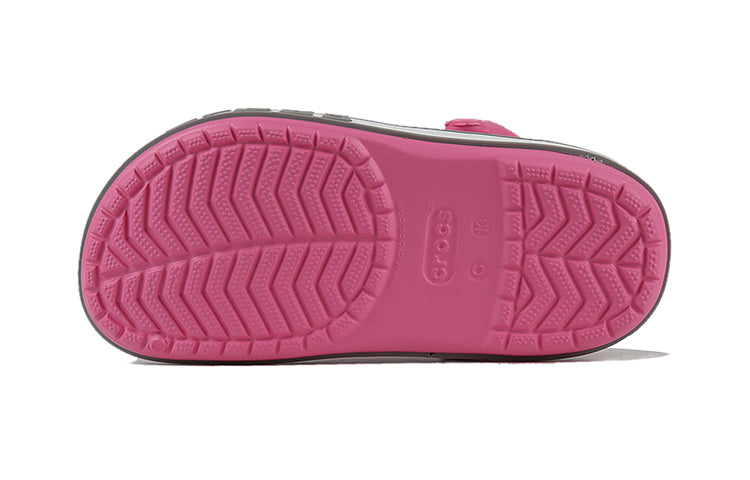 (PS) Crocs Crocband Bold Logo Outdoor Flat Heel Minimalistic Sports Pink Sandals 206022-65Y