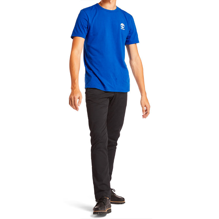 Men's Timberland SS20 Logo Printing Short Sleeve Blue A22RP454