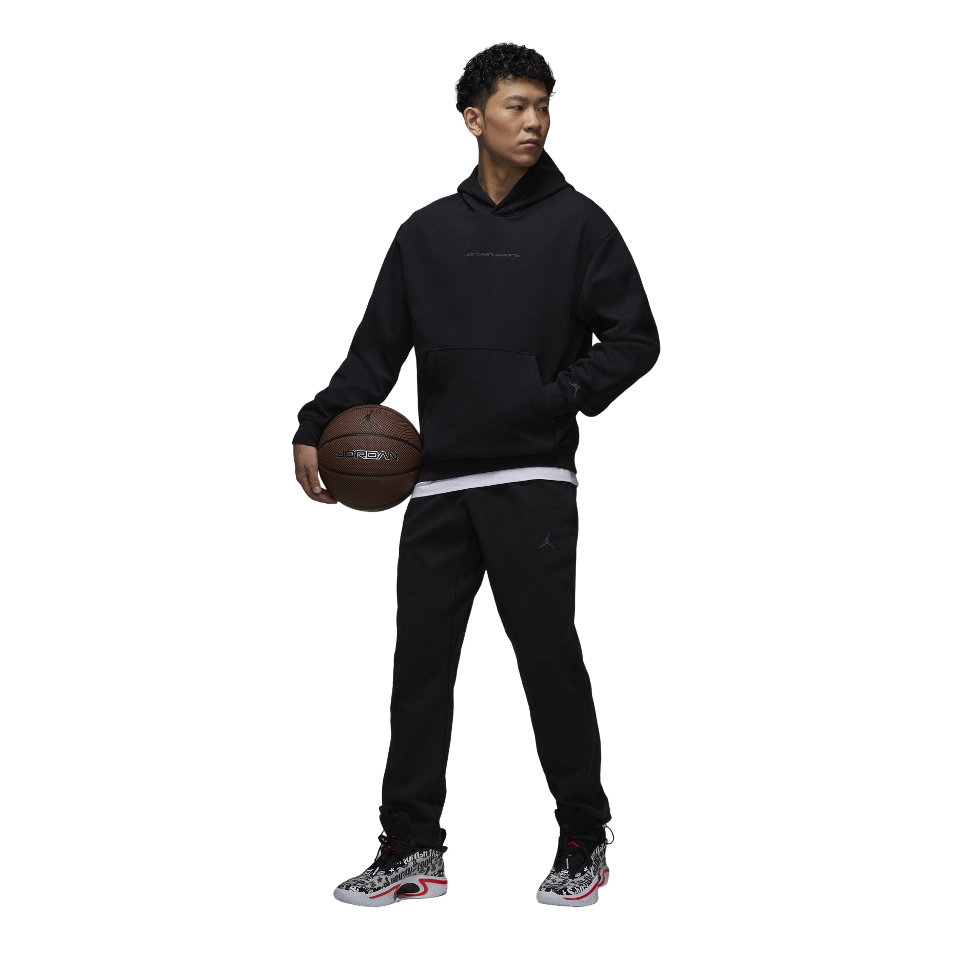 Air Jordan Dri-FIT Sport Hoop Fleece Hoodie Asia Sizing 'Black' HF0281-010