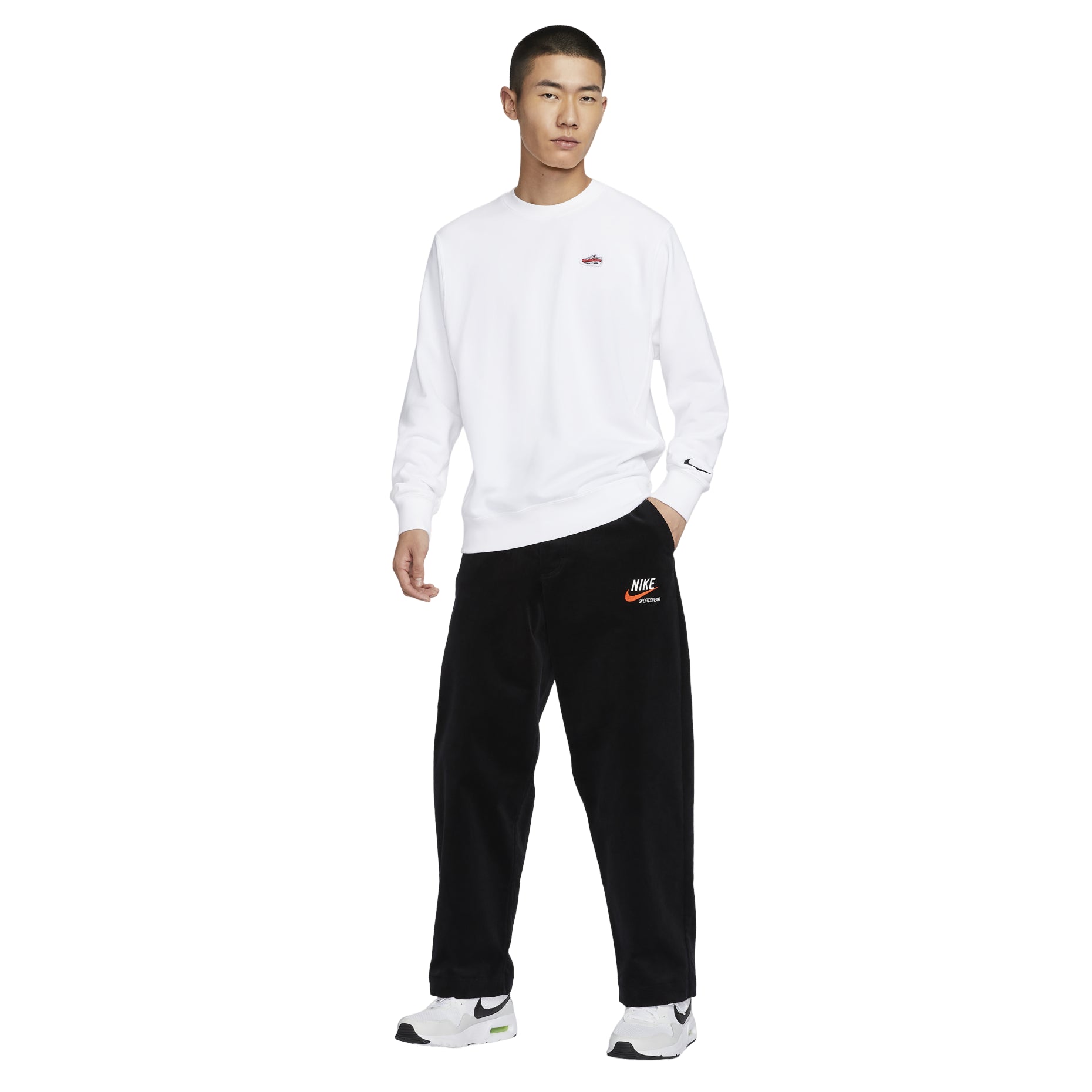 Nike Sportswear French Terry Crew-Neck Sweatshirt 'White' FZ5203-100