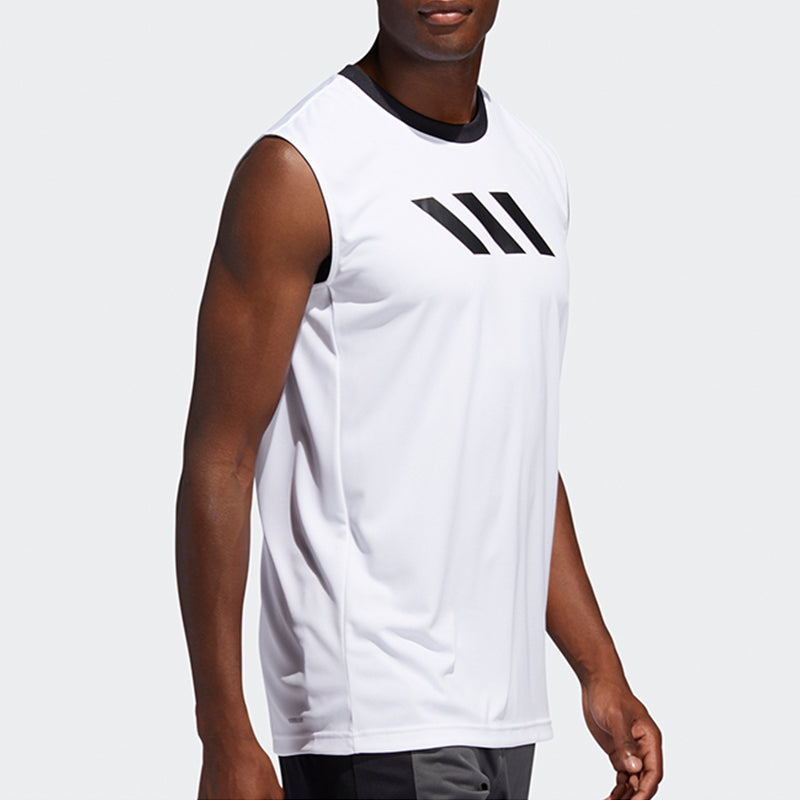 adidas Hrdn Sb Tank Logo Printed Sports Basketball Jersey Men's White FR1829