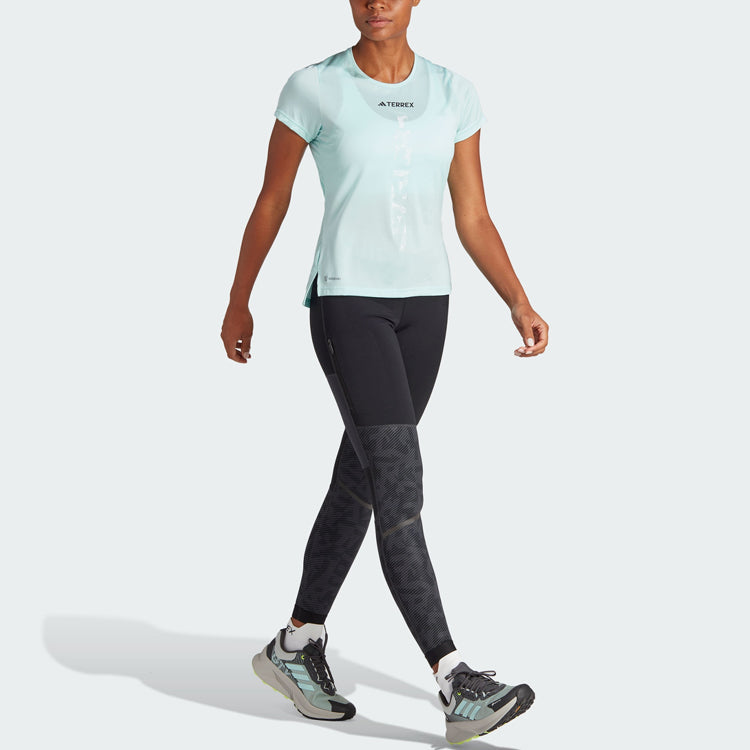 (WMNS) adidas Terrex Agravic Trail Running Tee 'Light Aqua' HZ6260