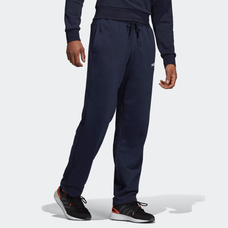 Men's adidas Casual Alphabet Minimalistic Solid Color Sports Pants/Trousers/Joggers Ink Blue DX3685