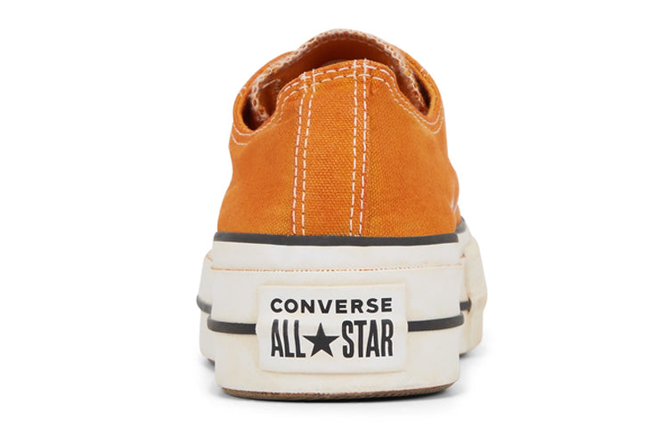 (WMNS) Converse Italian Crafted Dye Chuck Taylor All Star Platform Low Top Thick Sole 'Orange White' 566470C