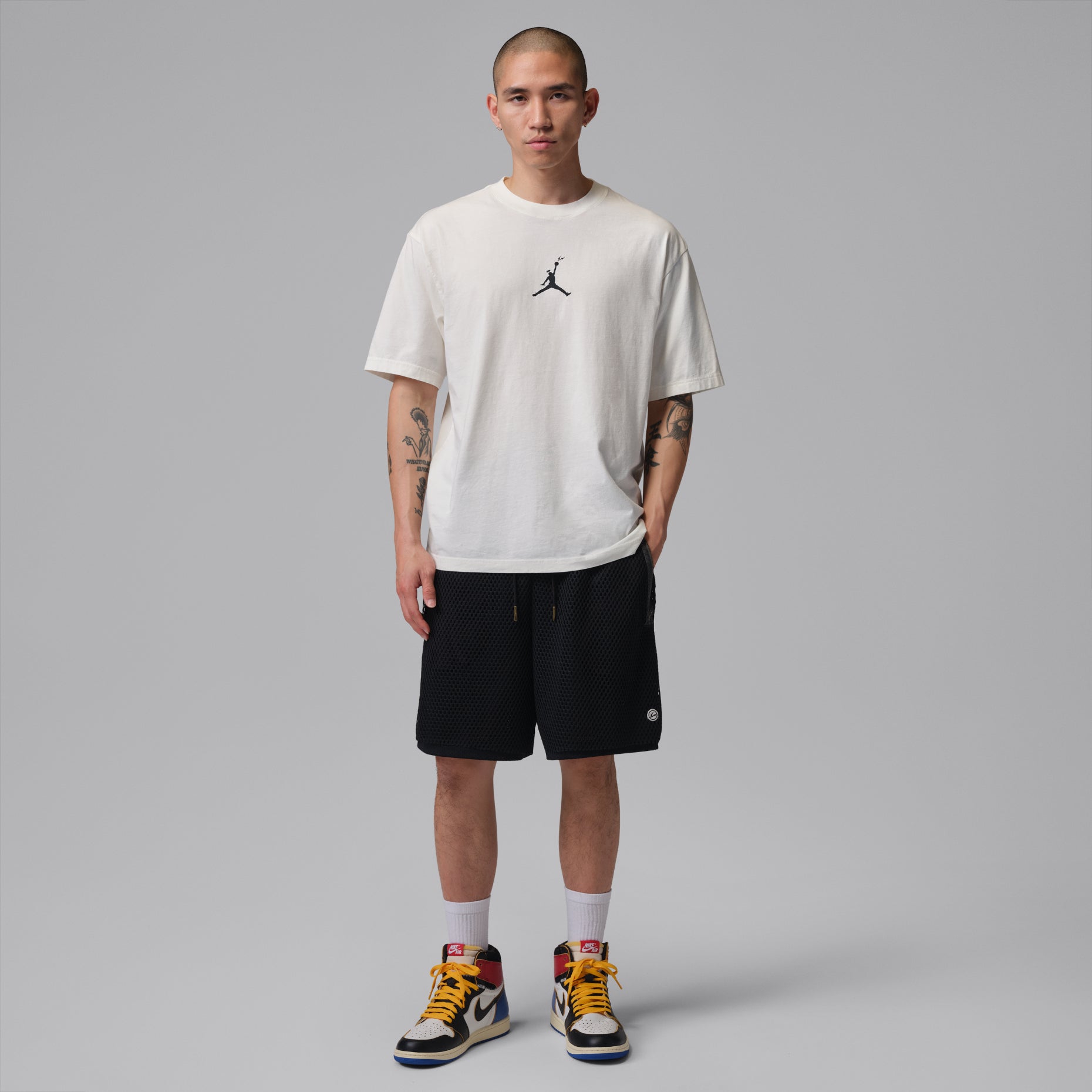 Air Jordan x Union x Fragment T-shirt 'Pale Ivory Black' IM6556-110