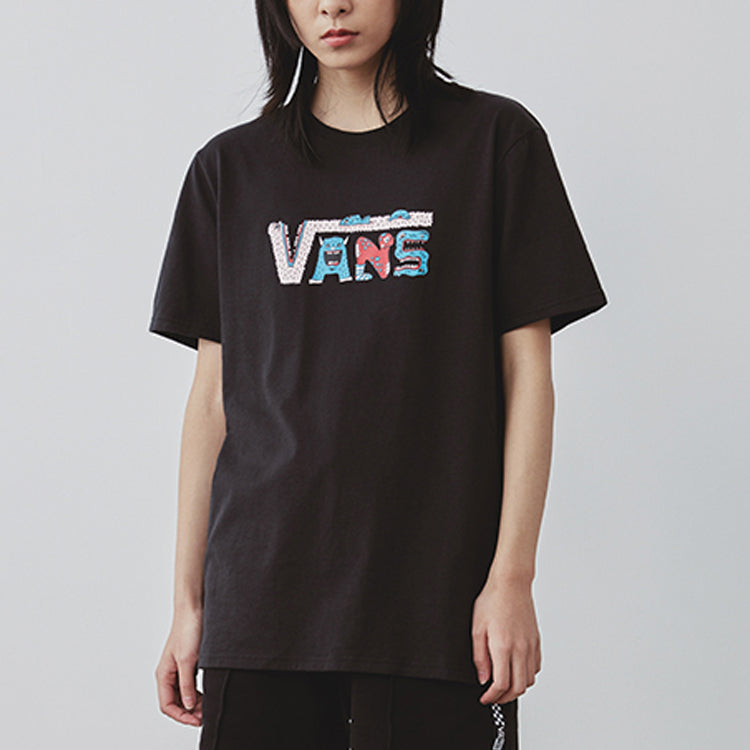 (WMNS) Vans x Mooncasket Casual Short Sleeve Black VN0A4MNMBLK1