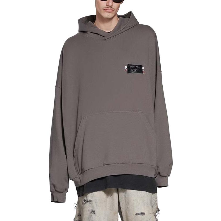 Balenciaga Gaffer Oversized Hoodie 'Grey' 713677TNVG21227