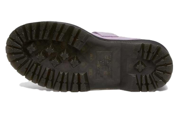 (WMNS) Dr. Martens Addina Flower Buckle Leather Platform Shoes 'Lilac' 30805308