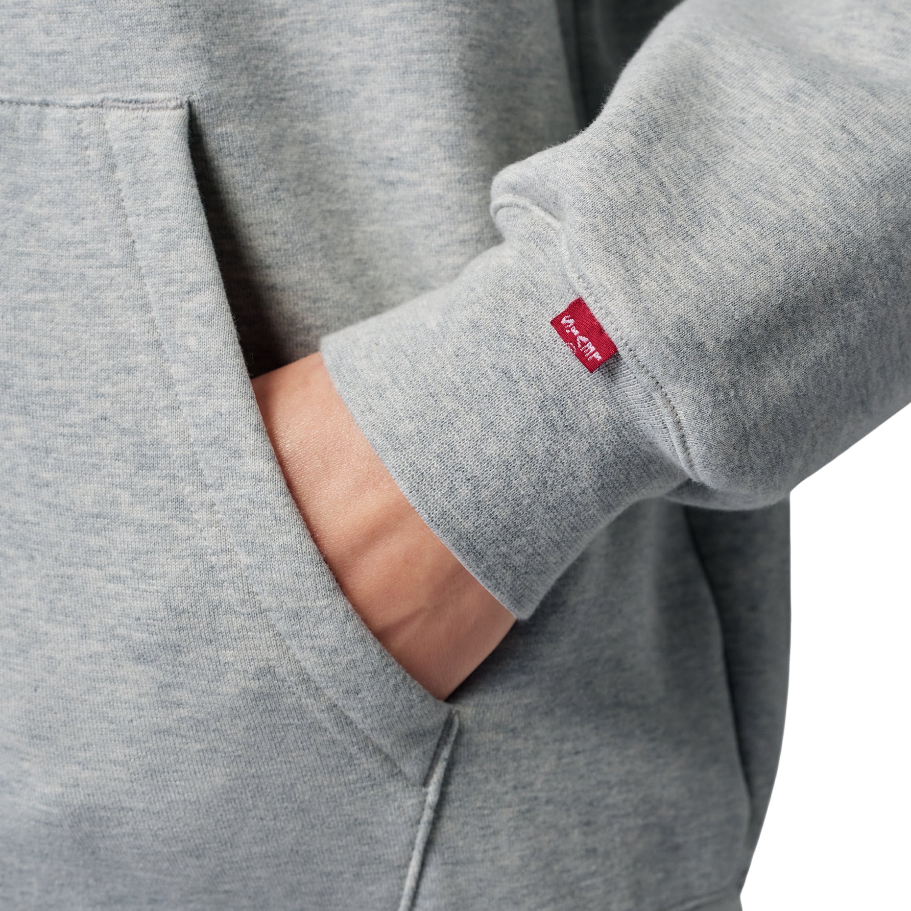 Air Jordan x Levi's Full-Zip Hoodie Asia Sizing 'Grey Heather Black Gym Red' IM6735-050