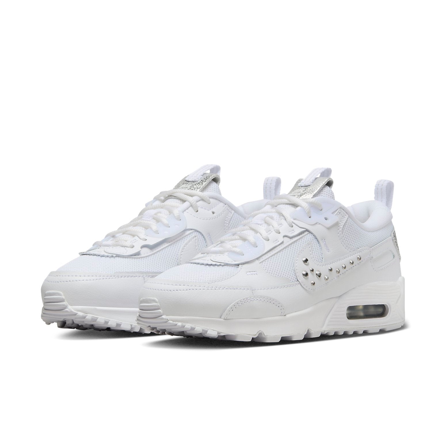 (WMNS) Nike Air Max 90 'White Metallic Silver' FQ8888-100