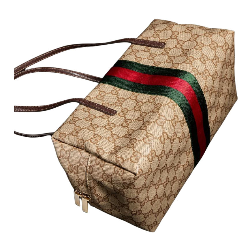 (WMNS) Gucci Melrose Medium Boston Bag 'Sand Dark Brown' 875228-FAF79-8547