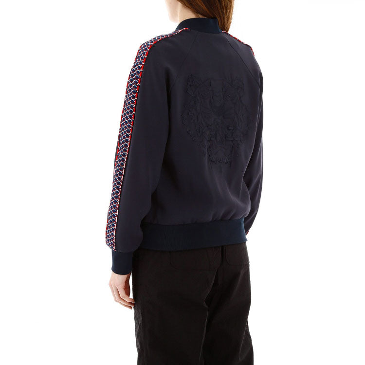 KENZO Back Tiger Head Embroidered Colorblock Jacket Navy Blue FA52BL0555AC-77