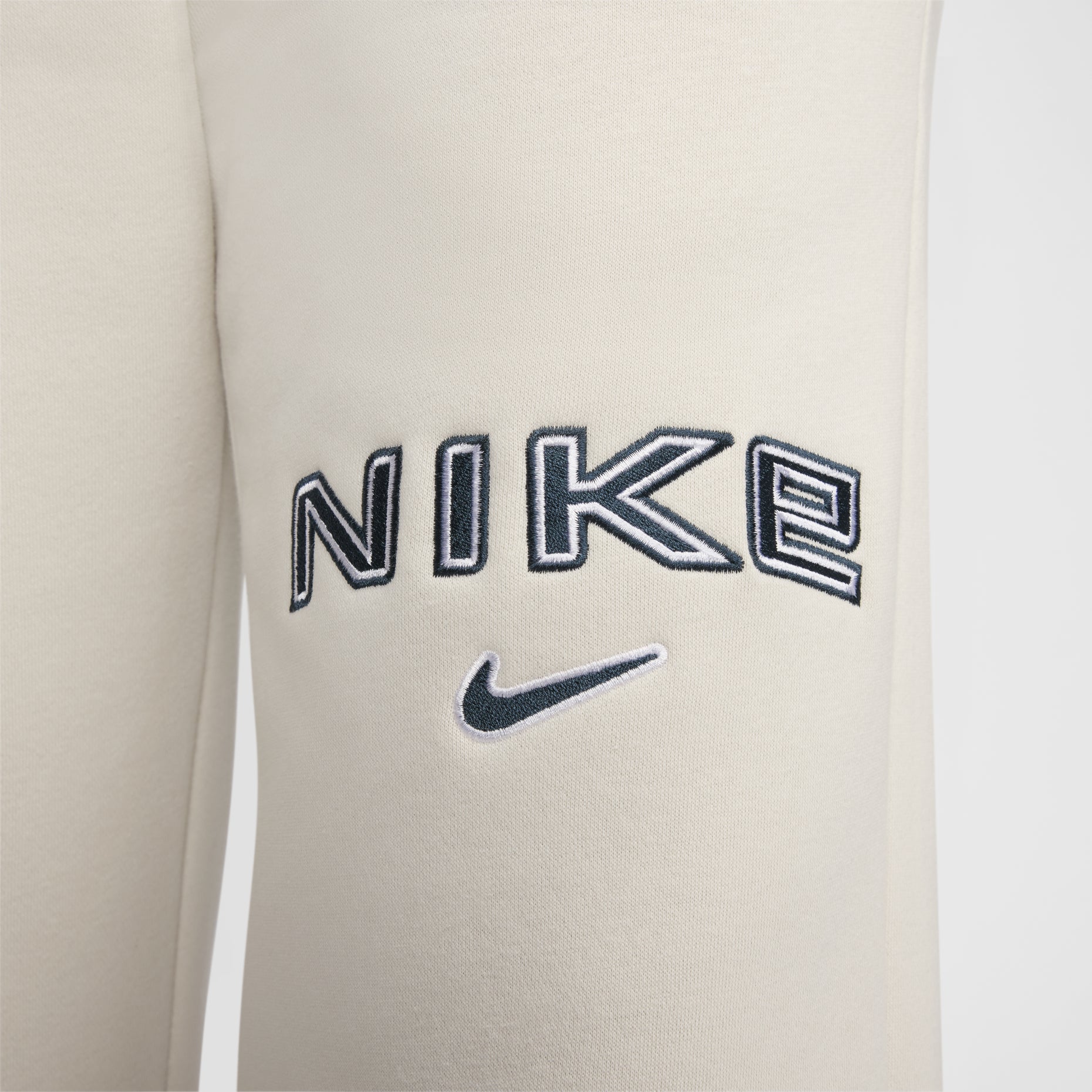 (WMNS) Nike Sportswear Phoenix Fleece High Waisted Wide Leg Logo Pants Asia Sizing 'Light Orewood Brown' FV7685-104