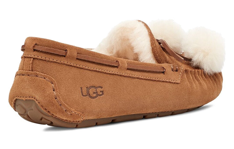 (WMNS) UGG Dakota Bow Pom 'Chestnut' 1124030-CHE