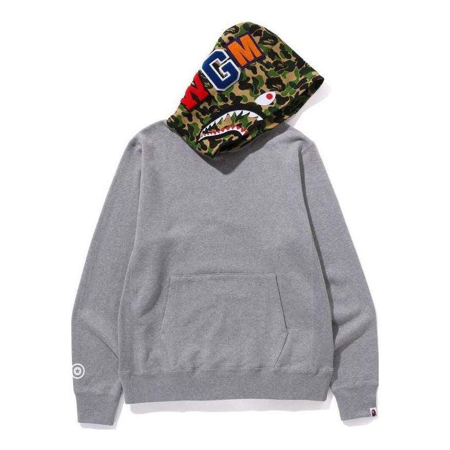 A Bathing Ape ABC Camo Shark Pullover Hoodie 'Gray' 1J80-114-006-GRY