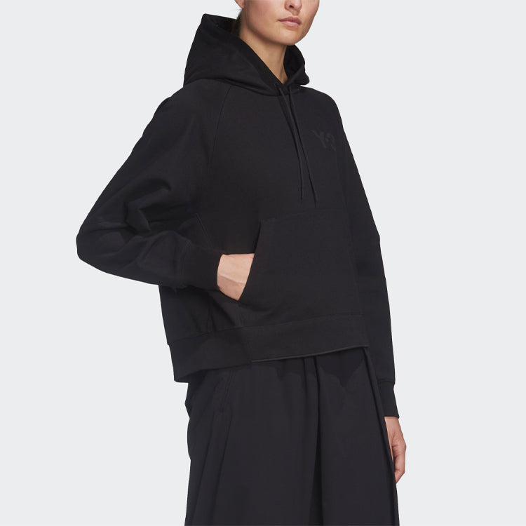 (WMNS) Y-3 Casual Round Neck Cotton Long Sleeves Hoodie Black FN3468