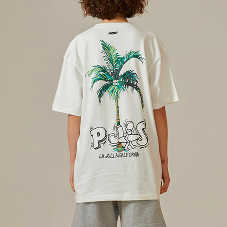 PJs Vigor Printing Short Sleeve Unisex White 20SSTS1023-P