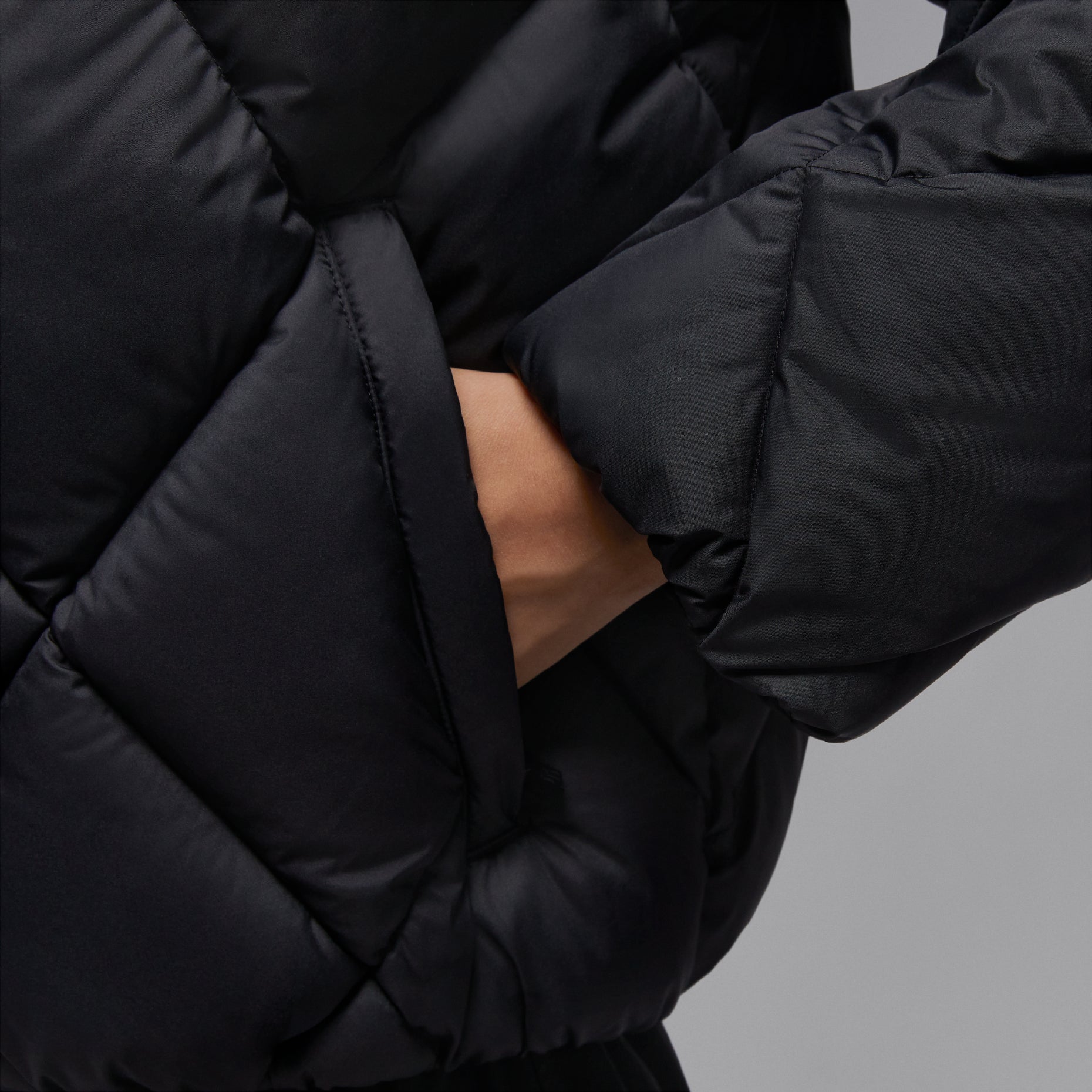 (WMNS) Air Jordan Brooklyn Quilted Puffer Jacket 'Black' HV0418-010