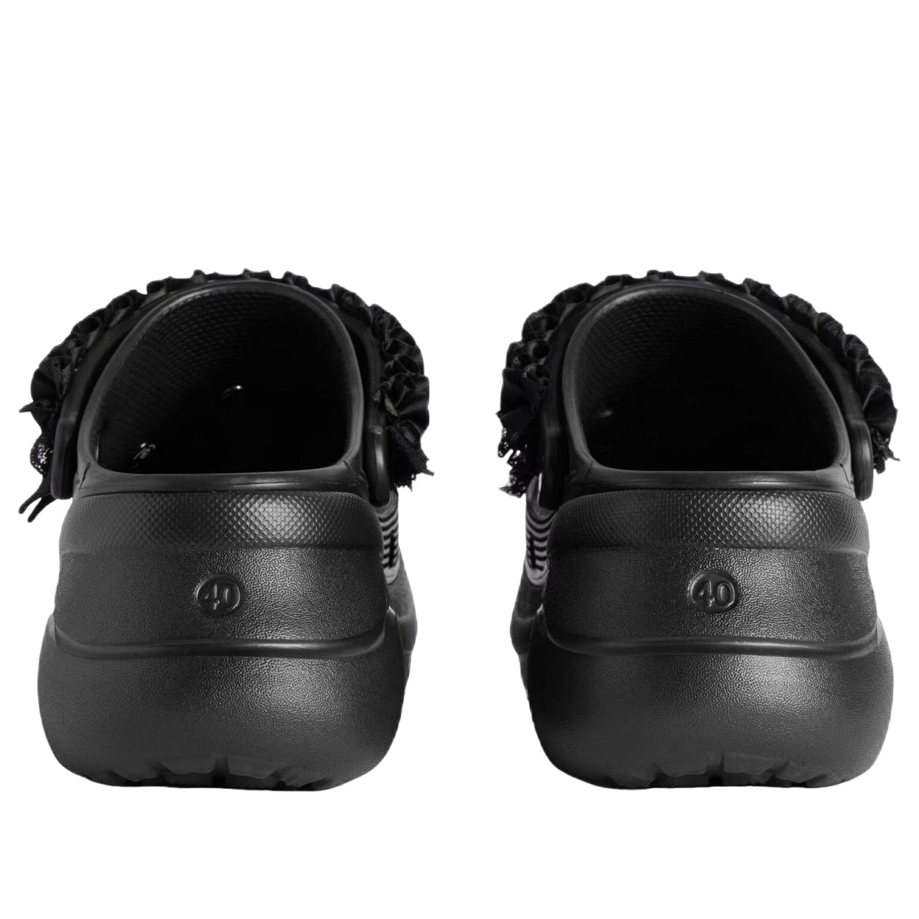 (WMNS) Balenciaga x Crocs Mule Jibbitz 'Black' 720762W0FPA1000