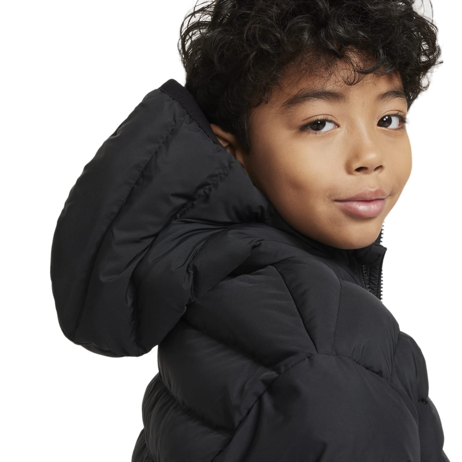 (GS) Nike Sportswear Lightweight Synthetic Fill Loose Hooded Jacket 'Black' FD2845-010
