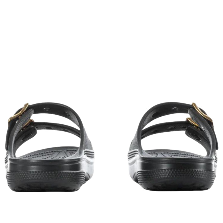 (WMNS) Crocs Metallic Buckle Saturday Sandal 'Black' 213316-001