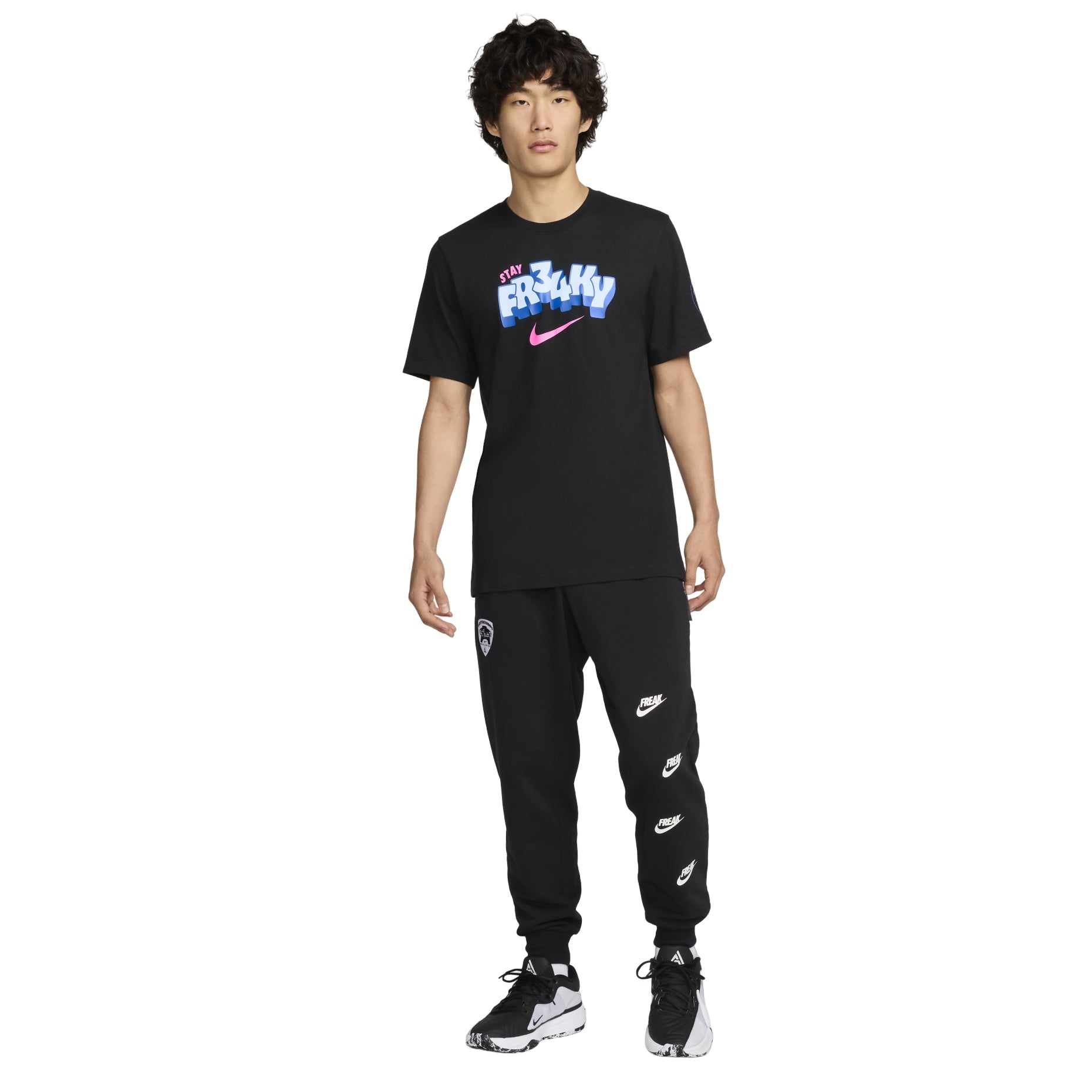 Nike Giannis Basketball T-Shirt Asia Sizing 'Black' FZ8078-010