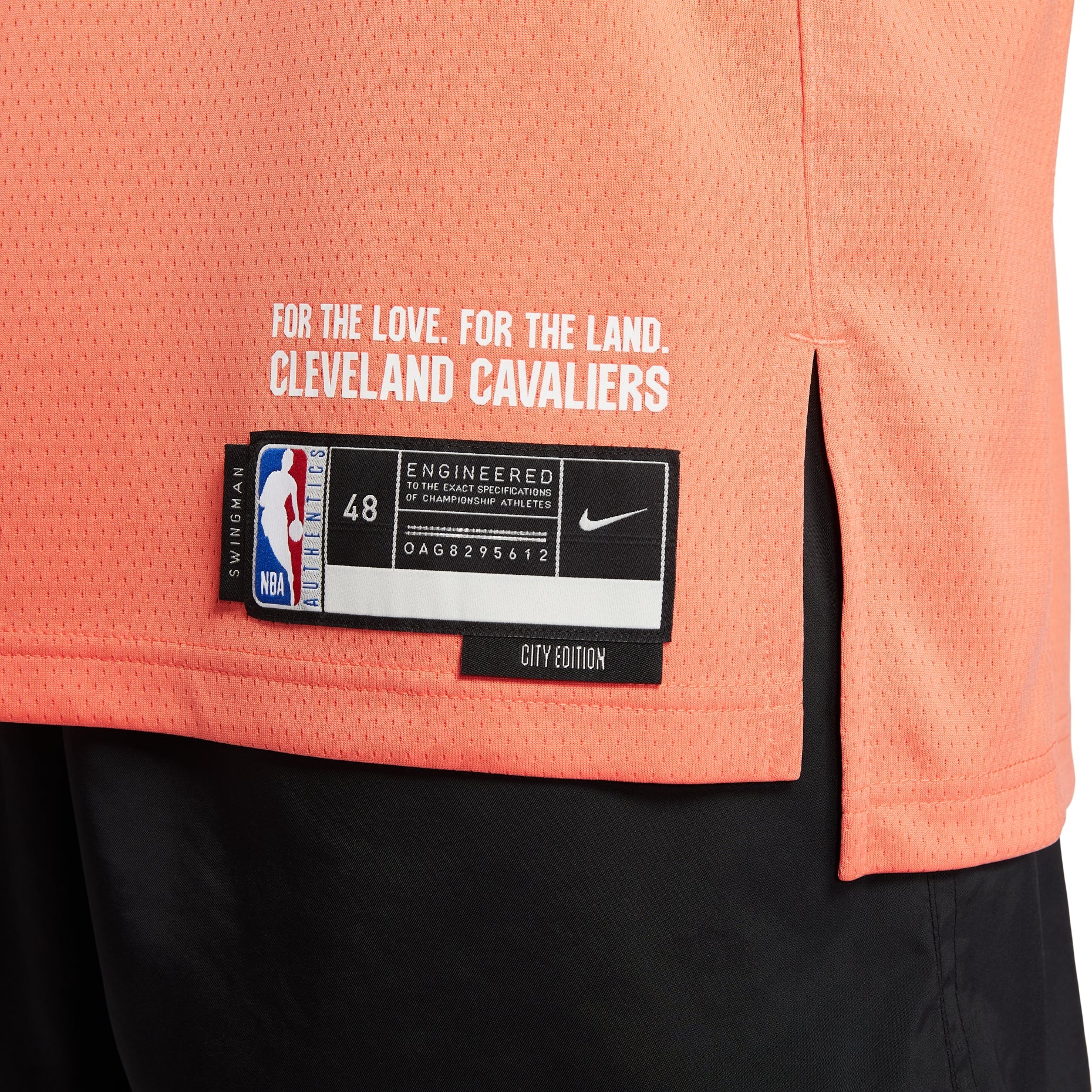 Nike NBA Donovan Mitchell Cleveland Cavaliers City Edition Swingman Jersey 'Orange Frost' HM5977-836