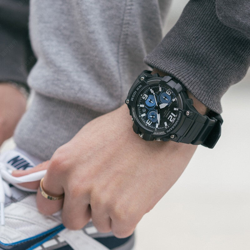 CASIO Waterproof Sports Quartz Mens Black Analog MCW-100H-1A2VDF
