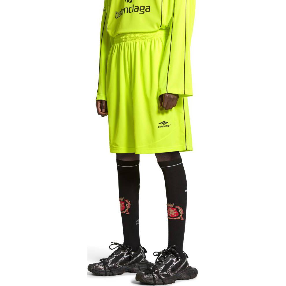 Balenciaga Baggy Soccer Shorts 'Neon Yellow' 777709TPVW47110