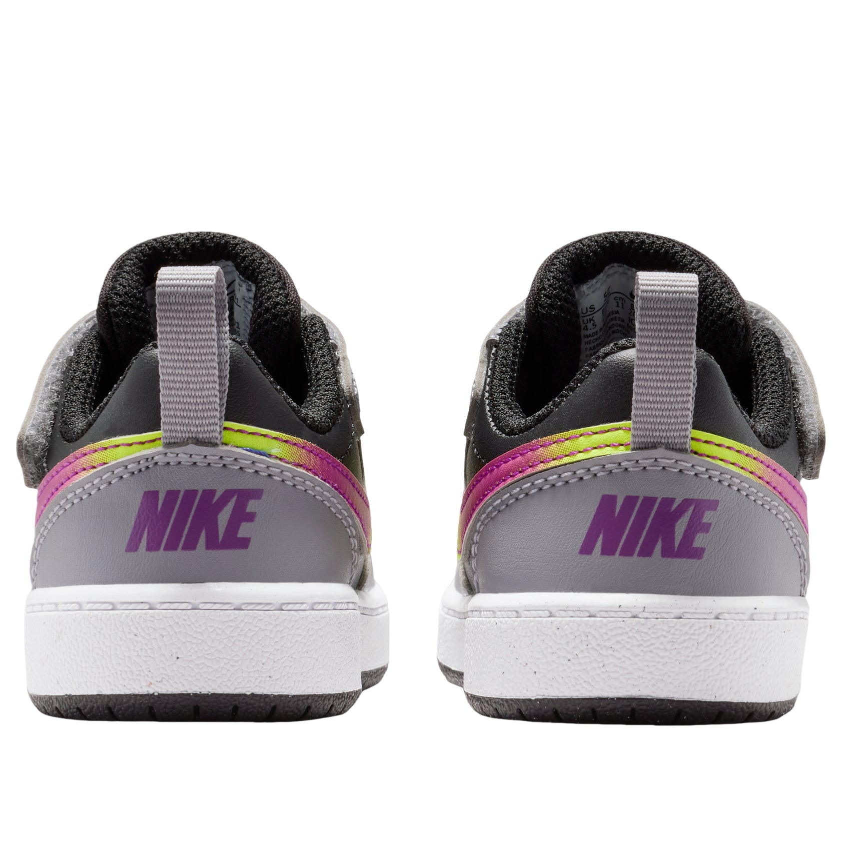 (TD) Nike Court Borough Low Recraft 'Black Cement Grey White Vivid Purple' IO6964-001