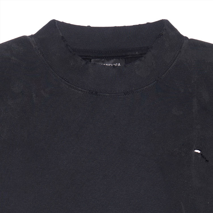 Balenciaga Paris Moon Upside Down T-Shirt Oversized 'Black Faded' 698811TOVT31055